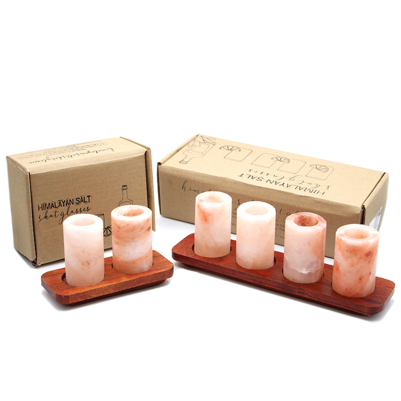 Himalayan salt glasses sets of 2 and 4
