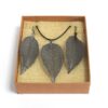 Real Leaf Jewellery - Necklace and Earrings - Pewter