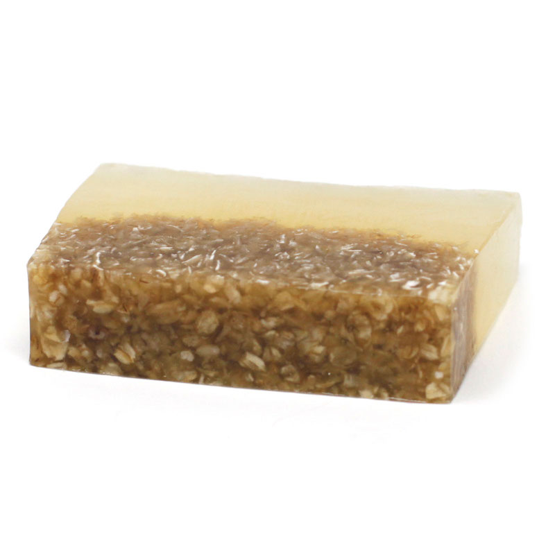 honey-oatmeal-handmade-soap-bar Honey & Oatmeal Handcrafted Soap slice